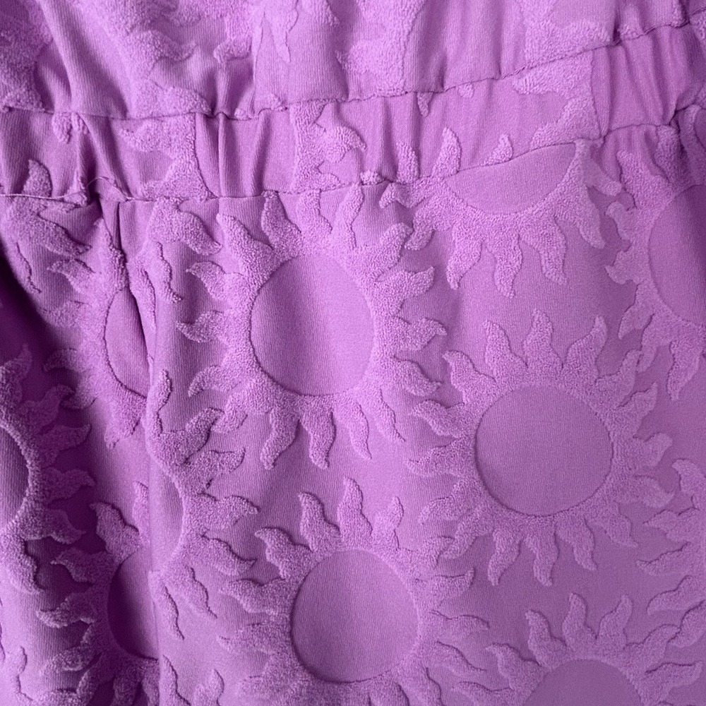 Roxy NEW LARGE Strapless Terry Large Romper Pink Lilac Beach Cover Up One Piece - Picture 15 of 16